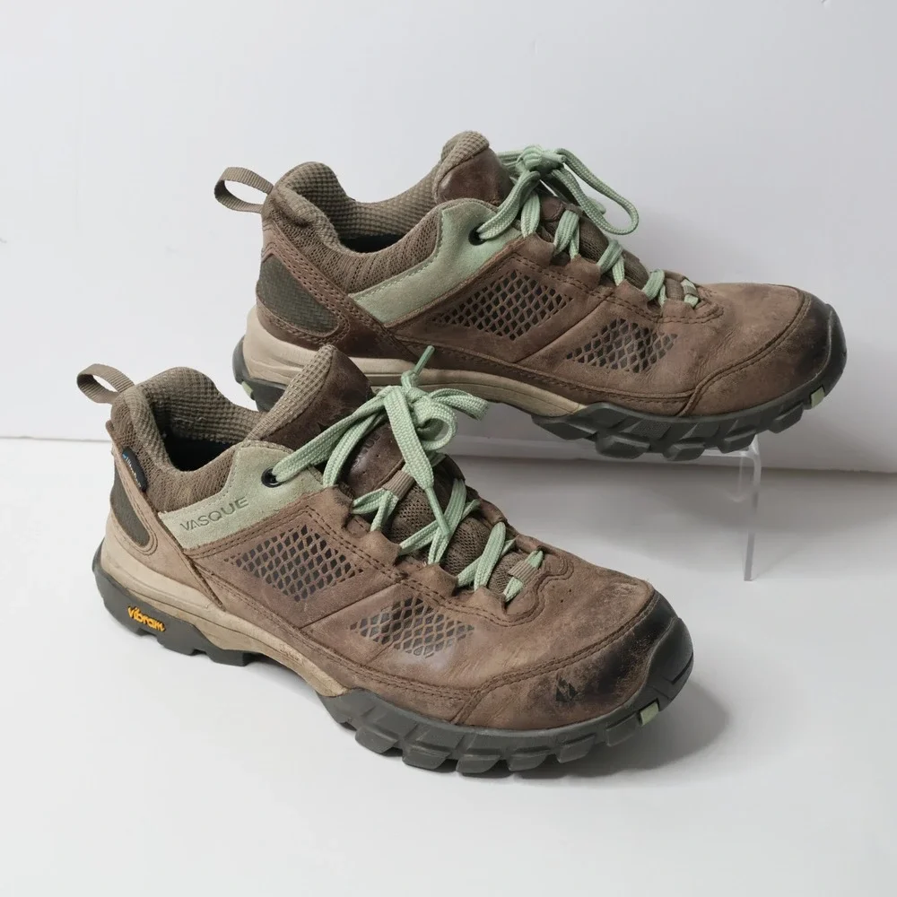 Vasque Talus AT Low UltraDry Womens 8.5W Brown Leather Hiking Shoes 7367 WDE